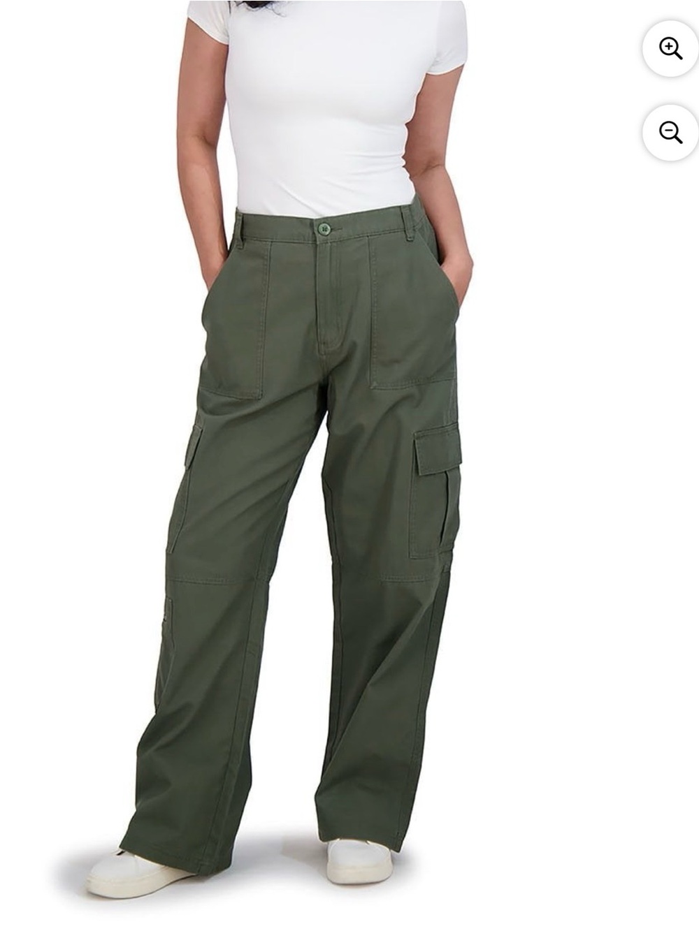Aeropostale Y2K Mid Rise Cargo Pants Straight Leg Green Small Baggy New